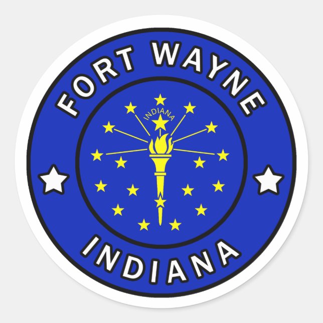 Fort Wayne Indiana Classic Round Sticker (Front)