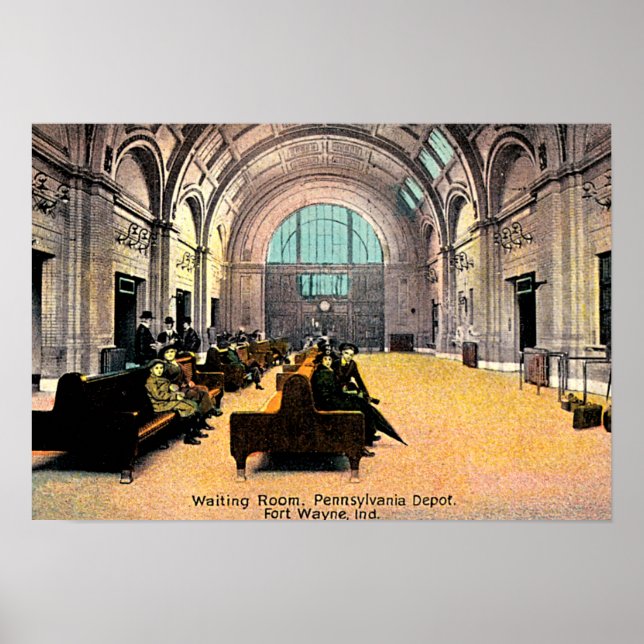 Fort Wayne, Indiana Pennsylvania Depot 1915 Poster (Front)