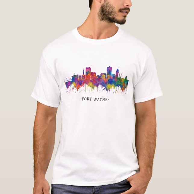 Fort Wayne Indiana Skyline T-Shirt (Front)