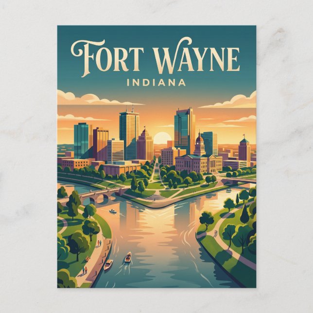 Fort Wayne USA Postcard (Front)