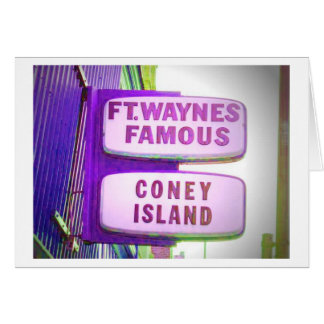Fort Waynes Famous Coney Island sign