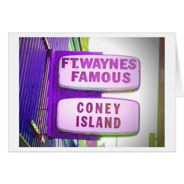 Fort Waynes Famous Coney Island sign (Front Horizontal)