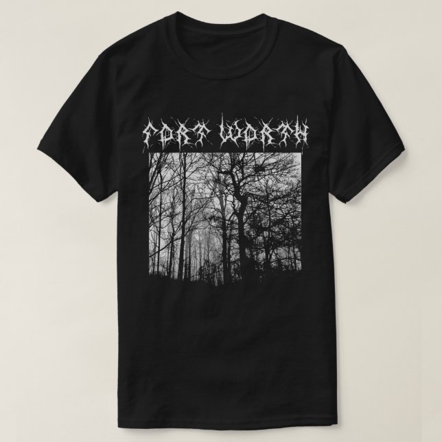 Fort Worth Black Metal T-shirt Metalshirt (Design Front)