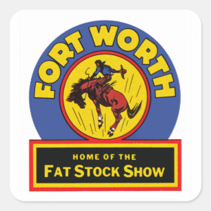 Fort Worth Fat Stock Show Square Sticker