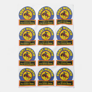 Fort Worth Fat Stock Show Tea Towel