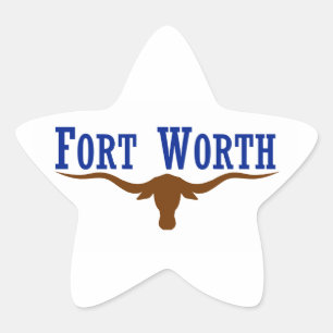 Fort Worth Flag Star Sticker