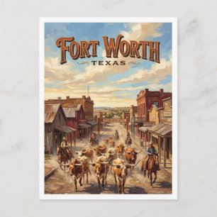 Fort Worth Stockyards Texas Postcard