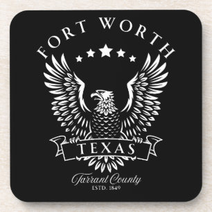 Fort Worth Tarrant County Texas Vintage Eagle Coaster