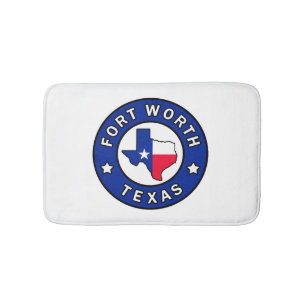 Fort Worth Texas Bath Mat