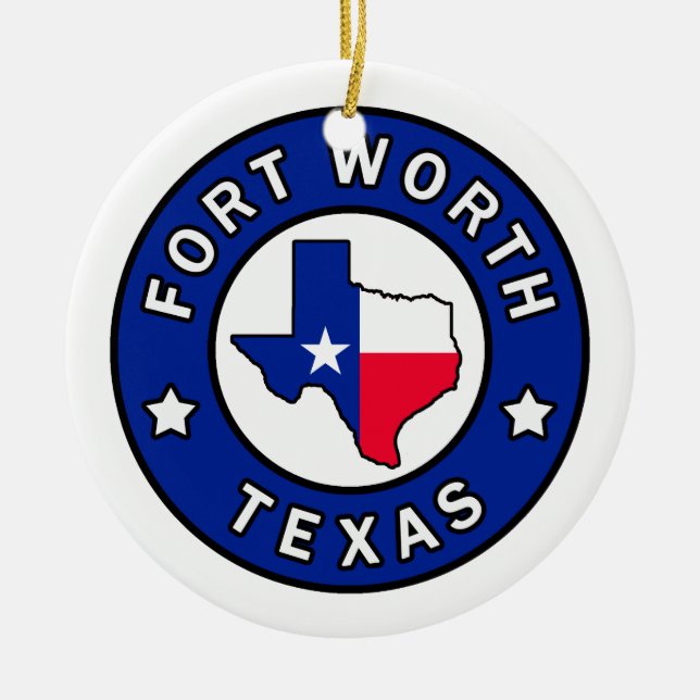 Fort Worth Texas Ceramic Ornament (Front)
