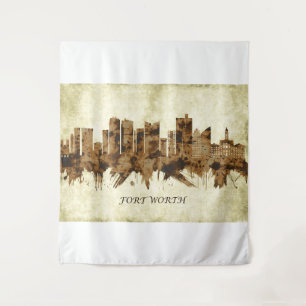 Fort Worth Texas Cityscape Tapestry