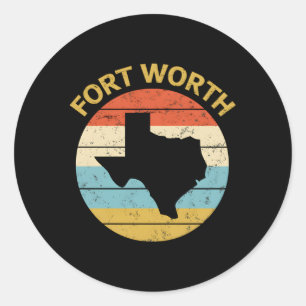 Fort Worth Texas Classic Round Sticker
