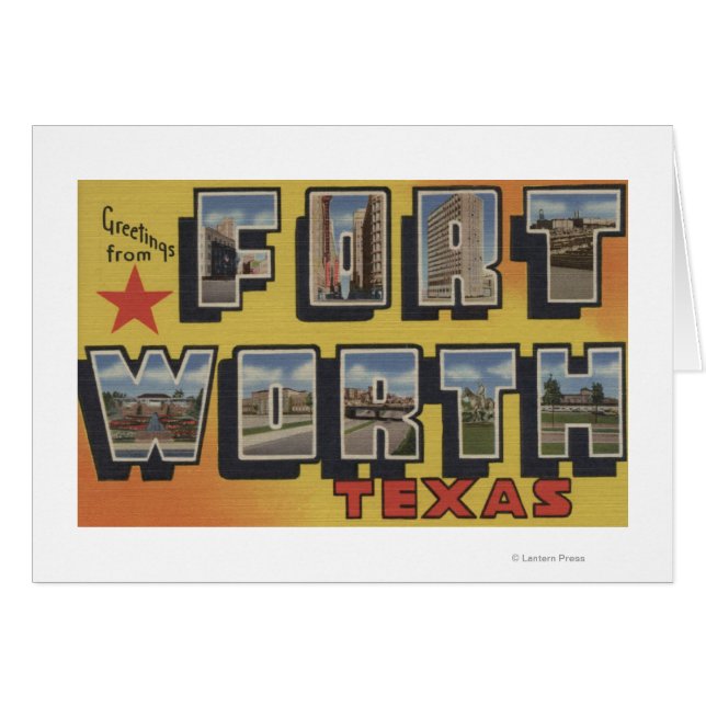 Fort Worth, Texas - Large Letter Scenes (Front Horizontal)