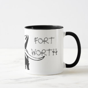 Fort Worth Texas Longhorn Ceramic Mug