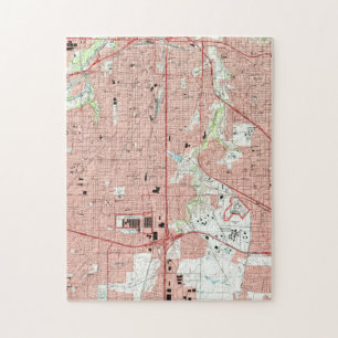 Fort Worth Texas Map (1995) Jigsaw Puzzle