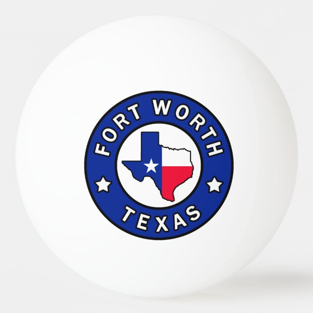 Fort Worth Texas Ping Pong Ball (Front)