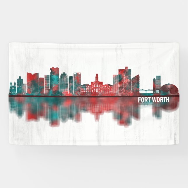 Fort Worth Texas Skyline Banner (Horizontal)