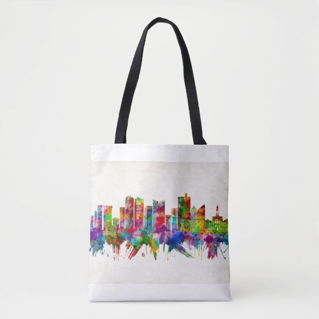 Fort Worth Texas Skyline Tote Bag (Front)