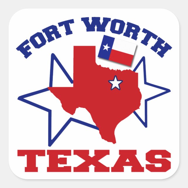 Fort Worth, Texas Square Sticker (Front)