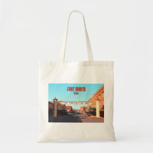 Fort Worth Texas Stock Yards Vintage Tote Bag