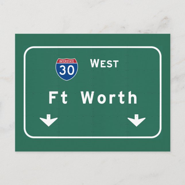 Fort Worth Texas tx Interstate Highway Freeway : Postcard (Front)