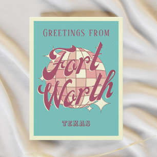 Fort Worth Texas vacation retro Postcard