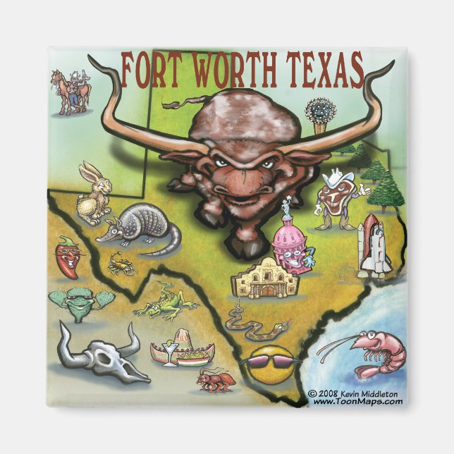 Fort Worth TX Magnet (Front)