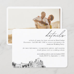 Fort Worth Wedding Hotel Room Block Details Small Enclosure Card
