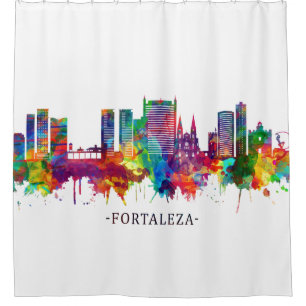 Fortaleza Brazil Skyline Shower Curtain
