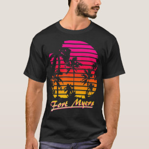 FortCool 80s Palm Trees Summer Sunset T-Shirt