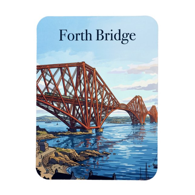 Forth Bridge United Kingdom Magnet (Vertical)