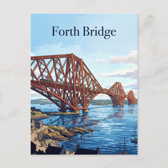 Forth Bridge United Kingdom Postcard (Front)