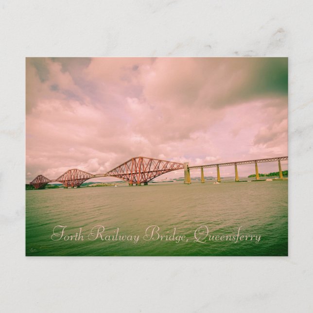 Forth railway bridge near Edinburgh, postcard (Front)