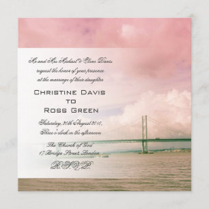 Forth Road Bridge, Edinburgh wedding invitation