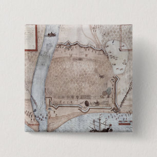 Fortified Encampment, Puerto Rico 15 Cm Square Badge
