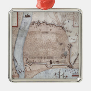 Fortified Encampment, Puerto Rico Metal Tree Decoration