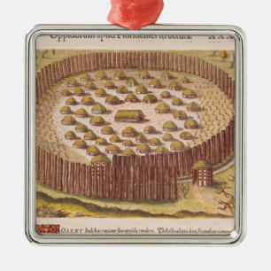 Fortified Indian Village, from 'Brevis 2 Metal Ornament