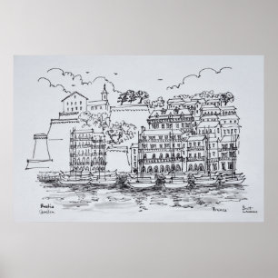 Fortified Port of Bastia, Corsica, France Poster