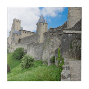 Fortified Wall of Carcassonne Ceramic Tile