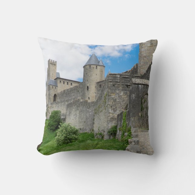 Fortified Wall of Carcassonne Cushion (Front)