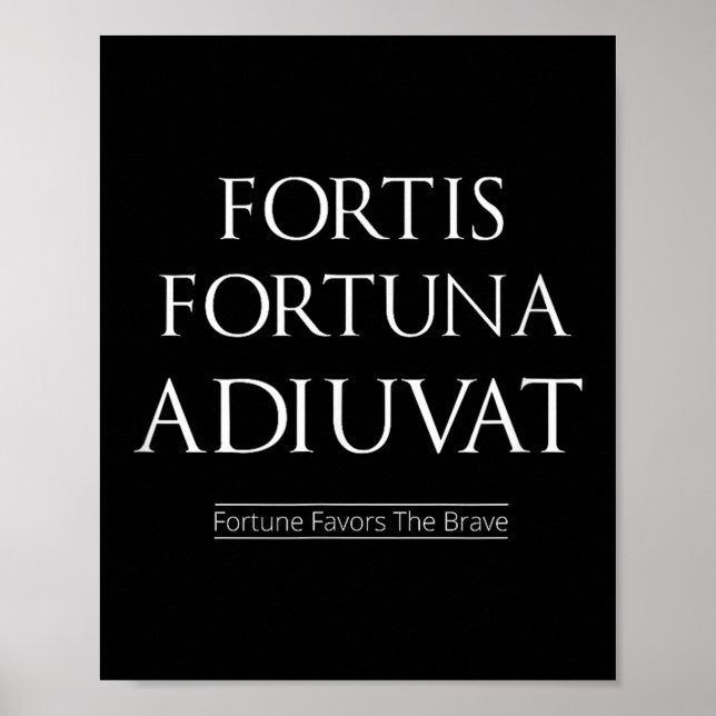 Fortis Fortuna Adiuvat Fortune Favours The Brave  Poster (Front)