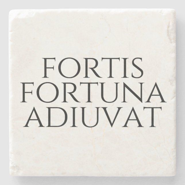 Fortis Fortuna Adiuvat Stone Coaster (Front)