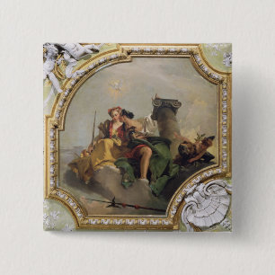 Fortitude and Justice, from the 'Sala Capitolare' 15 Cm Square Badge