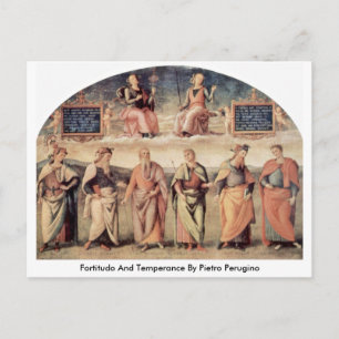 Fortitudo And Temperance By Pietro Perugino Postcard
