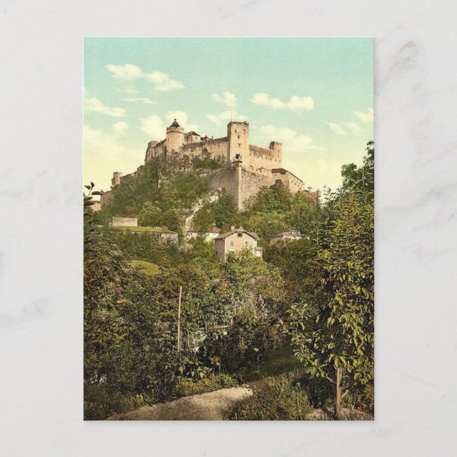 Fortress High-Salzburg (i.e., Hohensalzburg), Salz Postcard (Front)