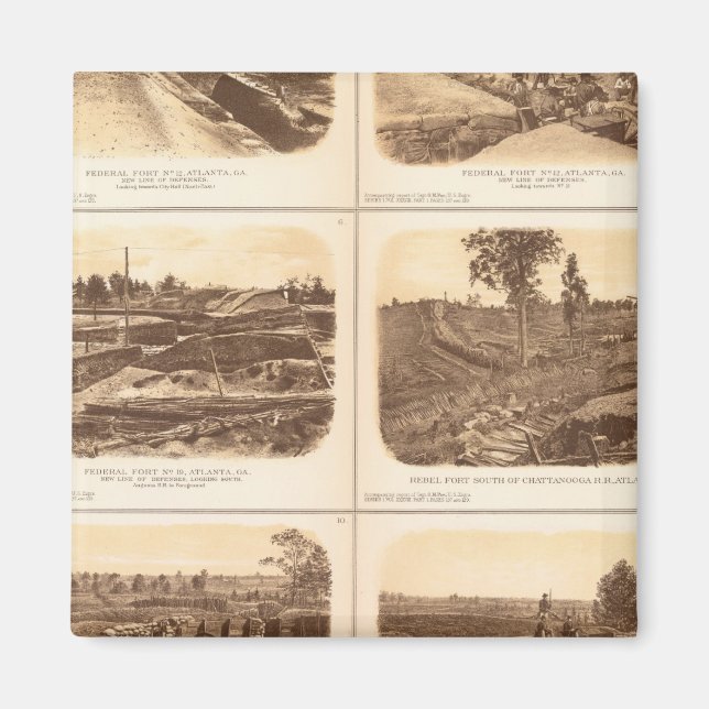 Forts, batteries, Atlanta, Ga Magnet (Front)