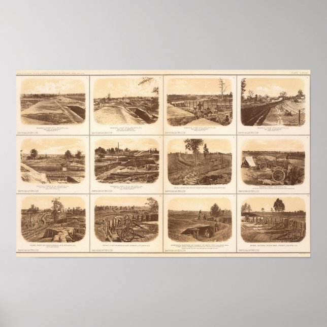 Forts, batteries, Atlanta, Ga Poster (Front)