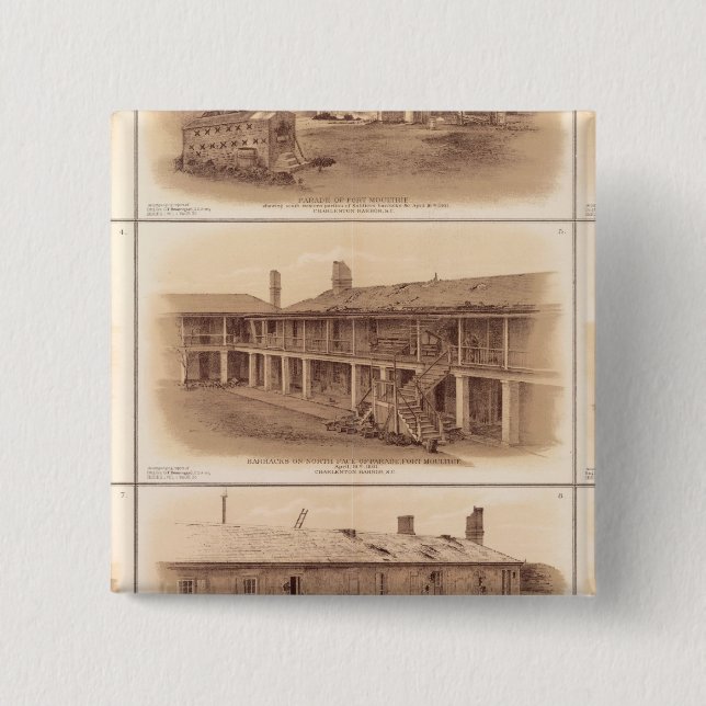 Forts Sumter & Moultrie 15 Cm Square Badge (Front)