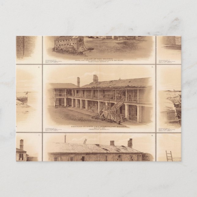 Forts Sumter & Moultrie Postcard (Front)