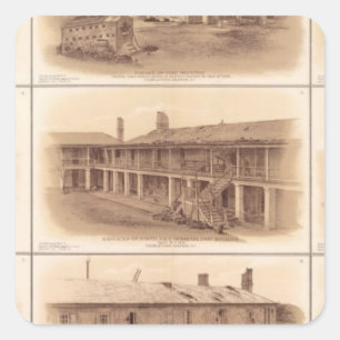 Forts Sumter & Moultrie Square Sticker